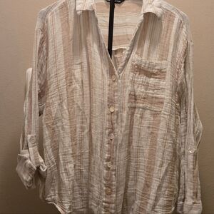 Striped Button-Up Shirt